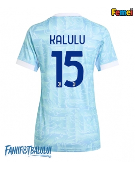 Juventus Pierre Kalulu #15 Tricou Fotbal Replică 2025-26 Femei Deplasare